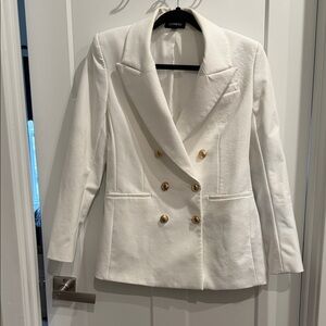 Express Ivory Blazer with Gold Buttons